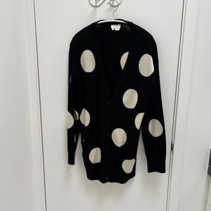 Kate Spade Polka Dot Wool Cardigan Size M